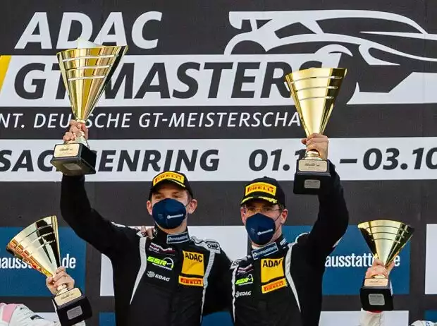 ADAC GT Masters, Sachsenring, Podium, 2021 Titel-Bild zur News: ADAC GT Masters, Sachsenring, Podium, 2021