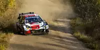 Kalle Rovanperä in seinem Toyota-Yaris bei der WRC-Rallye in Finnland