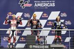 Fabio Di Giannantonio (Gresini), Raul Fernandez ( Ajo) und Marco Bezzecchi (VR46) 