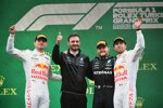 Max Verstappen (Red Bull), Valtteri Bottas (Mercedes) und Sergio Perez (Red Bull) 