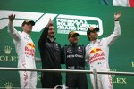 Max Verstappen (Red Bull), Valtteri Bottas (Mercedes) und Sergio Perez (Red Bull) 