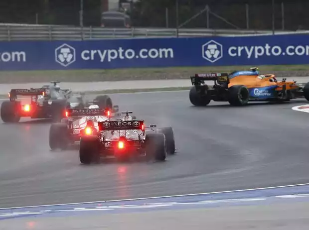 Titel-Bild zur News: Lando Norris, Lance Stroll, Yuki Tsunoda, Lewis Hamilton