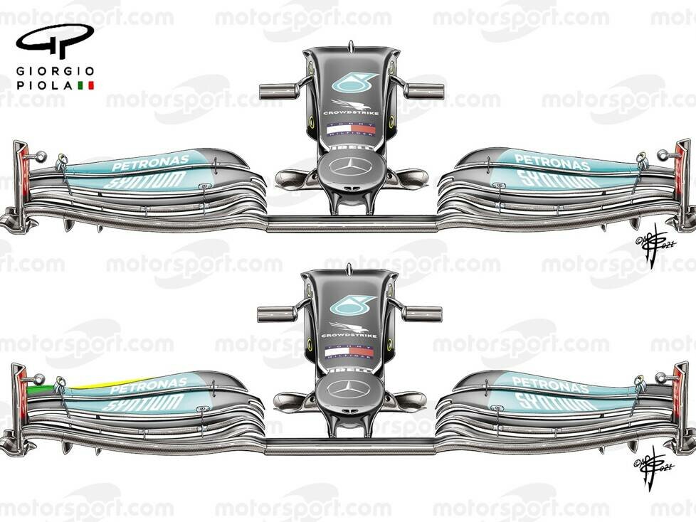 Mercedes Frontflügel Grafik