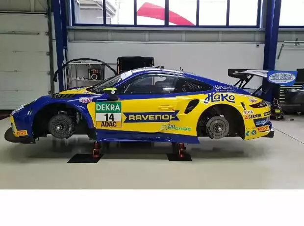 Der Porsche 911 GT3 R von MRS-GT Racing mit den Fahrern Martin Ragginger und Maximilian Hackländer im neuen Design für das ADAC GT Masters Titel-Bild zur News: Der Porsche 911 GT3 R von MRS-GT Racing mit den Fahrern Martin Ragginger und Maximilian Hackländer im neuen Design für das ADAC GT Masters
