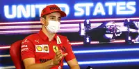 Ferrari-Fahrer Charles Leclerc in der Pressekonferenz beim Formel-1-Rennen 2021 in Austin in den USA