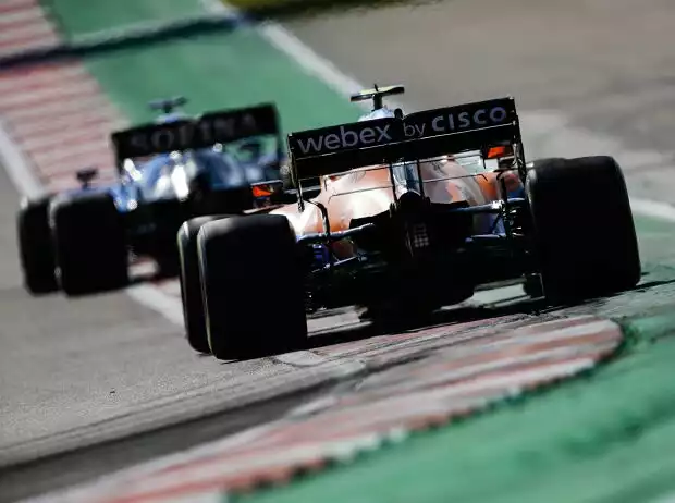 Titel-Bild zur News: Lando Norris (McLaren MCL35M) im Training zum Formel-1-Rennen in Austin 2021