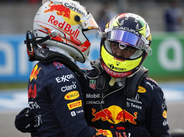 Titel-Bild zur News: Sergio Perez, Max Verstappen