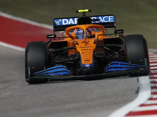 Lando Norris im McLaren-Mercedes MCL35M in Austin Titel-Bild zur News: Lando Norris im McLaren-Mercedes MCL35M in Austin