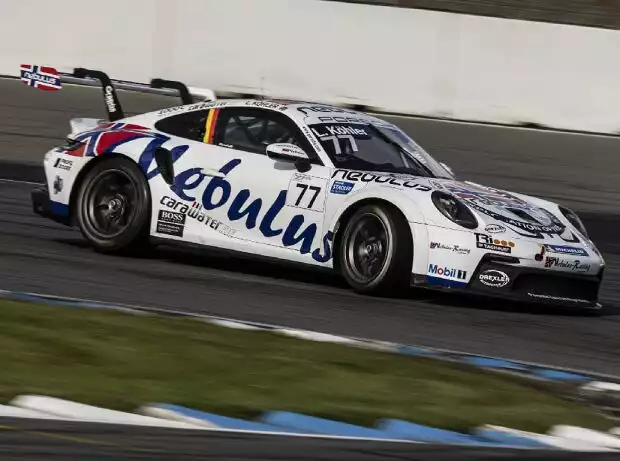 Leon Köhler beim Rennen des Porsche-Carrera-Cup in Hockenheim 2021 Titel-Bild zur News: Leon Köhler beim Rennen des Porsche-Carrera-Cup in Hockenheim 2021