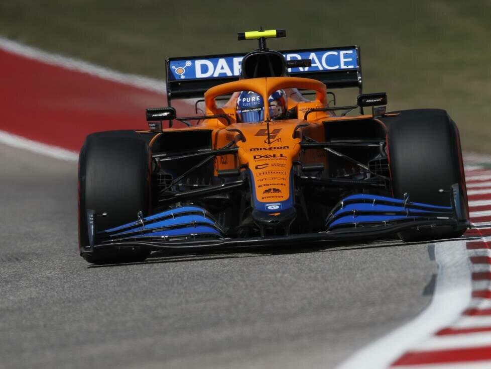 Lando Norris im McLaren-Mercedes MCL35M in Austin