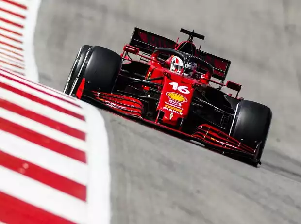 Charles Leclerc im Ferrari SF21 in Austin Titel-Bild zur News: Charles Leclerc im Ferrari SF21 in Austin