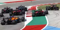 Die erste Kurve nach dem Start zum Formel-1-Rennen in Austin 2021
