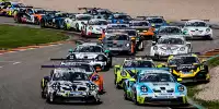 Das Feld des Porsche-Carrera-Cup beim Rennen auf dem Sachsenring 2021