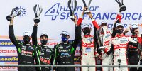 Beim ELMS-Rennen in Spa stand Rene Binder (2. von links) auf dem Podium