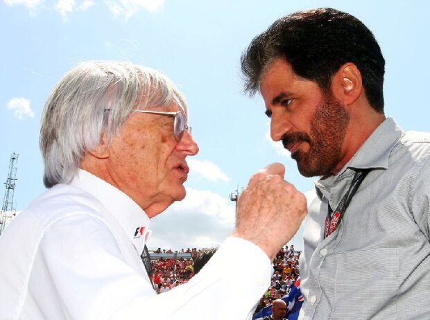 Mohammed ben Sulayem im Gespräch mit Bernie Ecclestone