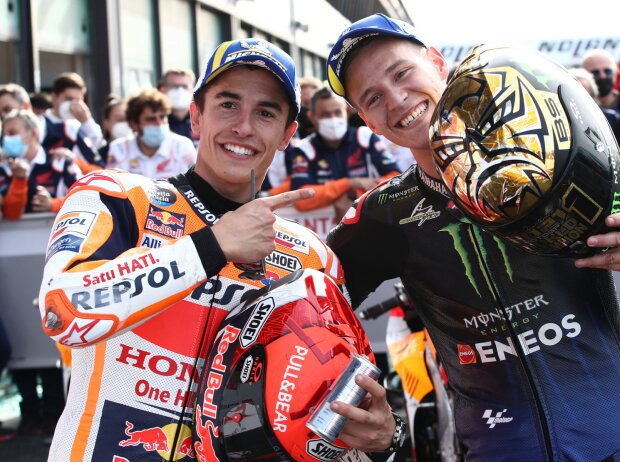 MotoGP-Weltmeister 2021: Fabio Quartararo, mit Marc Marquez MotoGP-Weltmeister 2021: Fabio Quartararo, mit Marc Marquez