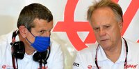 Teamchef Günther Steiner und Eigentümer Gene Haas in der Box des Haas-Teams