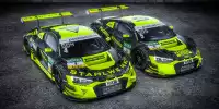 Die zwei Phoenix-Audi R8 LMS GT3 für das Finale des ADAC GT Masters 2021 von Jusuf Owega, Mattia Drudi, Patric Niederhauser und Salman Owega