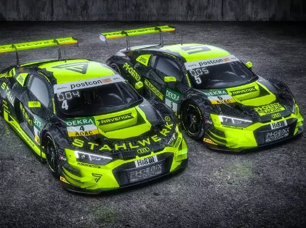 Die zwei Phoenix-Audi R8 LMS GT3 für das Finale des ADAC GT Masters 2021 von Jusuf Owega, Mattia Drudi, Patric Niederhauser und Salman Owega Titel-Bild zur News: Die zwei Phoenix-Audi R8 LMS GT3 für das Finale des ADAC GT Masters 2021 von Jusuf Owega, Mattia Drudi, Patric Niederhauser und Salman Owega