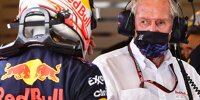 Max Verstappen und Helmut Marko in der Red-Bull-Box beim Grand Prix der USA in Austin 2021