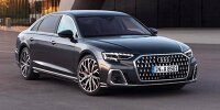 Bild zum Inhalt: Audi A8 (2022): Facelift mit XL-Grill und neuem Licht enthüllt
