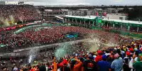 Partystimmung bei der Siegerehrung nach dem GP Mexiko 2018 in Mexiko-Stadt