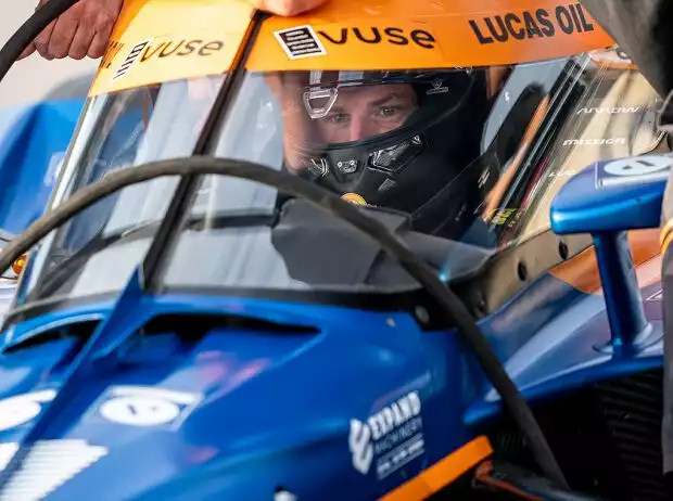 Titel-Bild zur News: Nico Hülkenberg beim IndyCar-Test für McLaren SP im Barber Motorsports Park