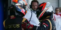 Romain Grosjean und sein Lotus-Teamkollege Kimi Räikkönen