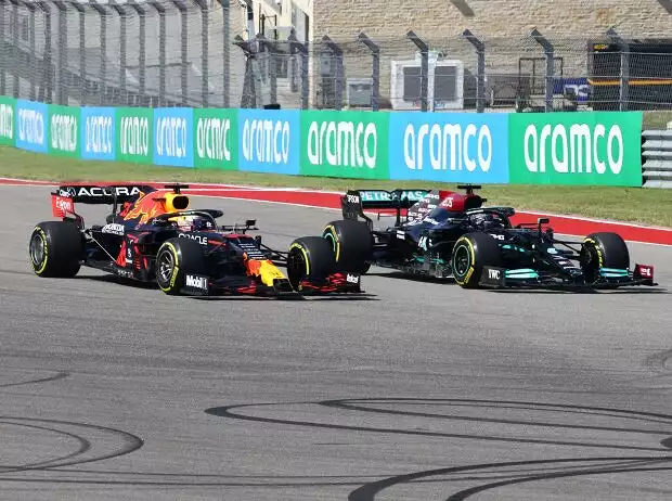Max Verstappen, Lewis Hamilton Titel-Bild zur News: Max Verstappen, Lewis Hamilton