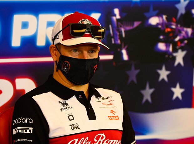 Kimi Räikkönen (Alfa Romeo) in der Pressekonferenz vor dem Formel-1-Rennen in Austin 2021 Kimi Räikkönen (Alfa Romeo) in der Pressekonferenz vor dem Formel-1-Rennen in Austin 2021