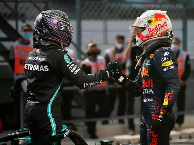 Max Verstappen, Lewis Hamilton Titel-Bild zur News: Max Verstappen, Lewis Hamilton