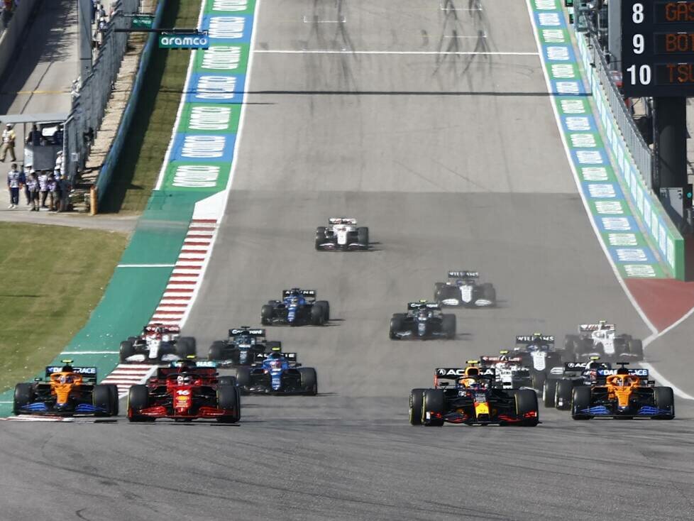 Formel-1-Start in Austin beim USA-Grand-Prix 2021