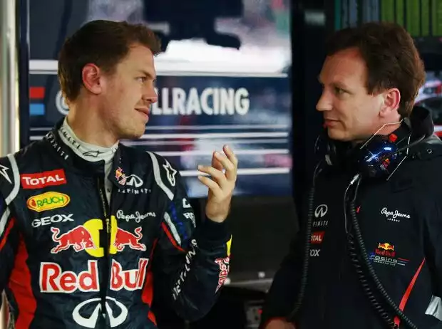 Sebastian Vettel, Christian Horner Titel-Bild zur News: Sebastian Vettel, Christian Horner