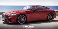 Bild zum Inhalt: AMG GT Coupé: Rendering verpasst neuem SL ein festes Dach