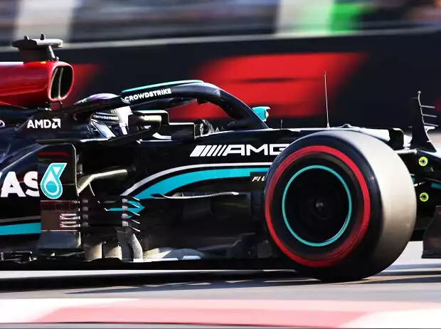 Titel-Bild zur News: Lewis Hamilton im Mercedes W12 in Mexiko 2021
