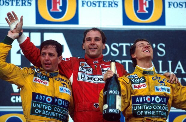 Gerhard Berger Michael Schumacher McLaren McLaren F1 ~Gerhard Berger und Michael Schumacher ~ Gerhard Berger Michael Schumacher McLaren McLaren F1 ~Gerhard Berger und Michael Schumacher ~