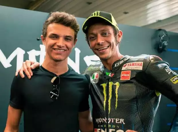 Lando Norris und Valentino Rossi Titel-Bild zur News: Lando Norris und Valentino Rossi