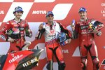 Francesco Bagnaia (Ducati), Jorge Martin (Pramac) und Jack Miller (Ducati) 