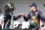 Lewis Hamilton (Mercedes) und Max Verstappen (Red Bull) 