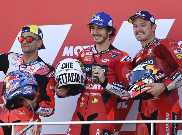 Francesco Bagnaia, Jorge Martin, Jack Miller Francesco Bagnaia, Jorge Martin, Jack Miller