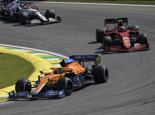 Lando Norris, Carlos Sainz, Antonio Giovinazzi Lando Norris, Carlos Sainz, Antonio Giovinazzi