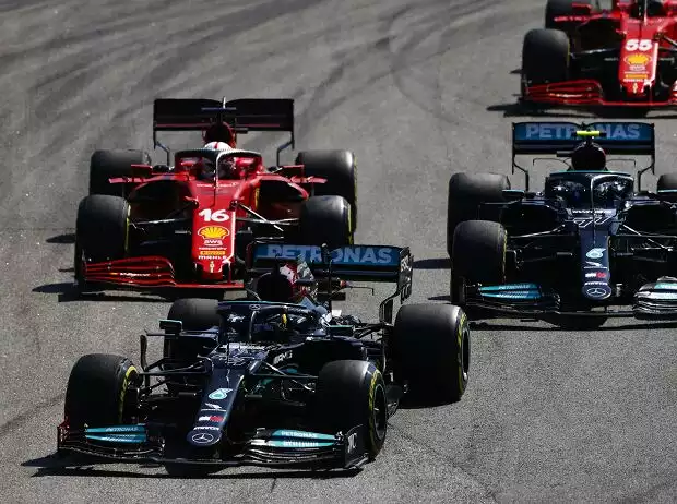 Lewis Hamilton, Valtteri Bottas, Charles Leclerc, Carlos Sainz Titel-Bild zur News: Lewis Hamilton, Valtteri Bottas, Charles Leclerc, Carlos Sainz