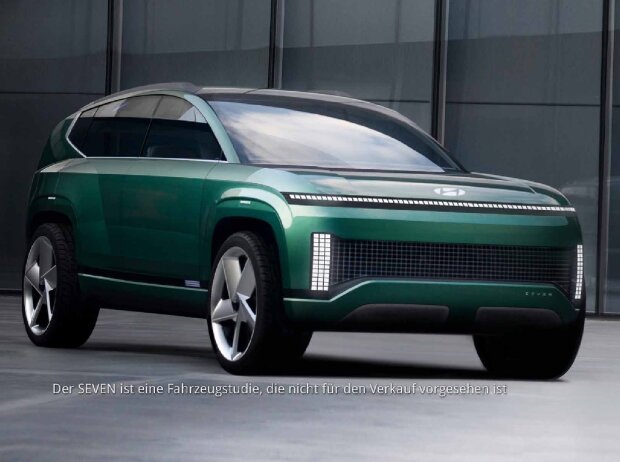 Titel-Bild zur News: Das elektrische Konzeptfahrzeug Hyundai SEVEN gibt einen Ausblick auf zukünftige Modell