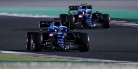 Alpine-Teamkollegen unter sich: Fernando Alonso und Esteban Ocon in Katar 2021