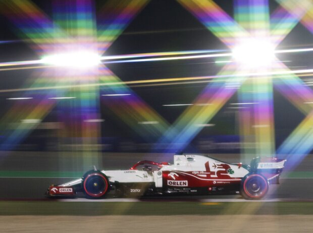 Kimi Räikkönen (Alfa Romeo) im Qualifying zum Formel-1-Rennen in Katar 2021