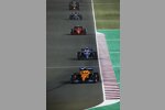 Lando Norris (McLaren), Esteban Ocon (Alpine) und Carlos Sainz (Ferrari) 