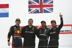 Max Verstappen (Red Bull), Lewis Hamilton (Mercedes) und Fernando Alonso (Alpine) 