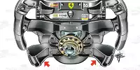 Ferrari-Lenkrad von Carlos Sainz in der Formel 1 2021 in der Rückansicht