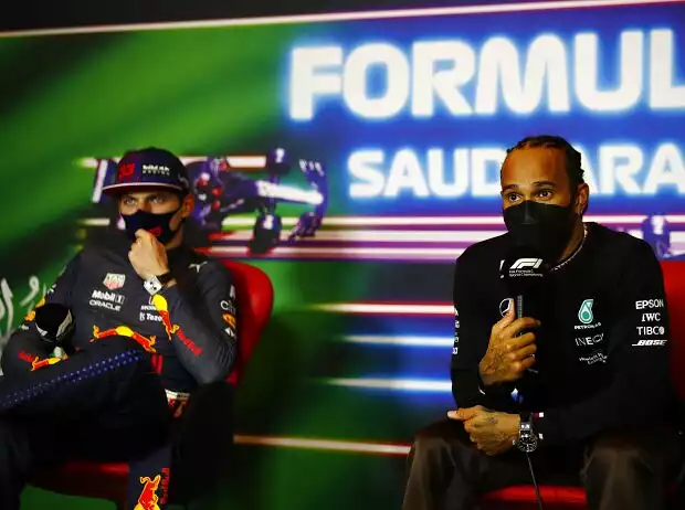 Max Verstappen, Lewis Hamilton Titel-Bild zur News: Max Verstappen, Lewis Hamilton