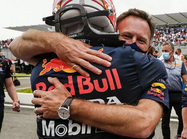 Titel-Bild zur News: Max Verstappen, Christian Horner